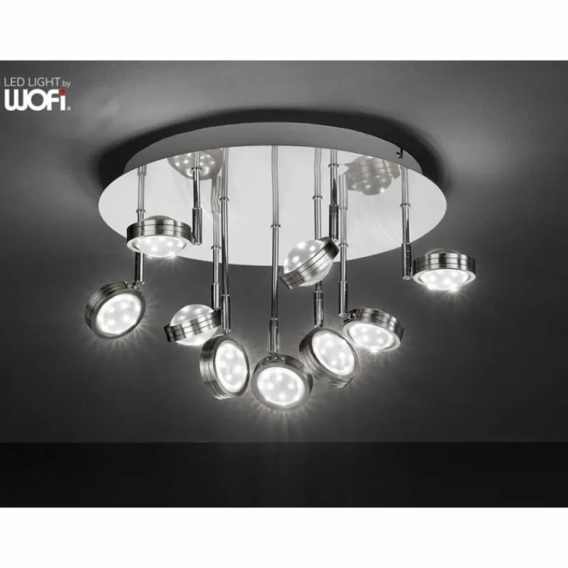 Luminaires Wofi Applique murale WOFI SLIGO LED Nickel mat, 18 lumières