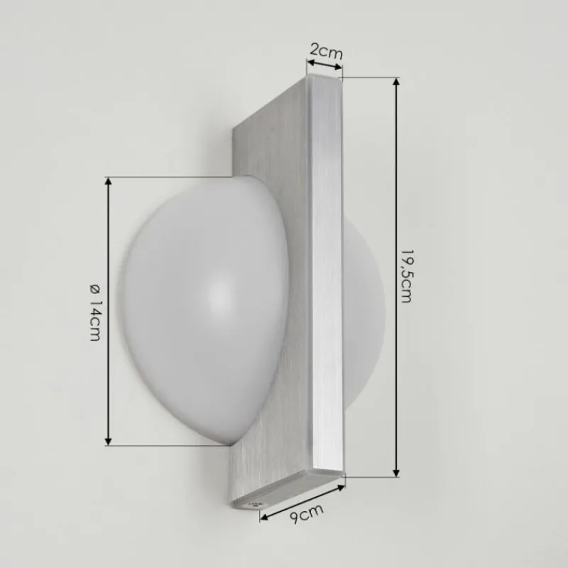 hofstein Applique murale Wroxton LED Aluminium, 1 lumière