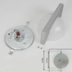 hofstein Applique murale Wroxton LED Aluminium, 1 lumière