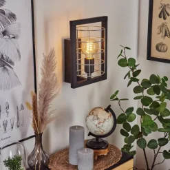 Lampes Industrielles-hofstein Applique murale Wynyard Noir, 1 lumière