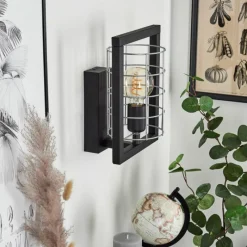 Lampes Industrielles-hofstein Applique murale Wynyard Noir, 1 lumière