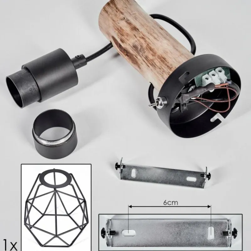 Luminaires Scandinaves-hofstein Applique murale Yaak Écru, Noir, 1 lumière