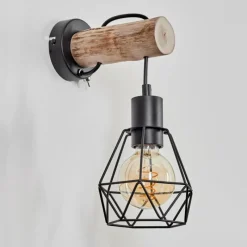 Luminaires Scandinaves-hofstein Applique murale Yaak Écru, Noir, 1 lumière