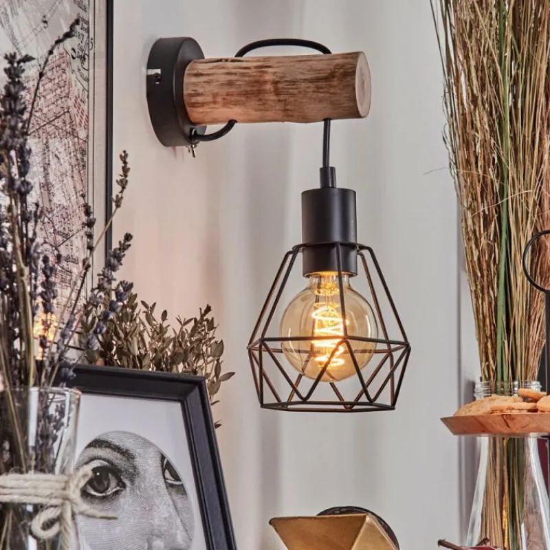 Luminaires Scandinaves-hofstein Applique murale Yaak Écru, Noir, 1 lumière