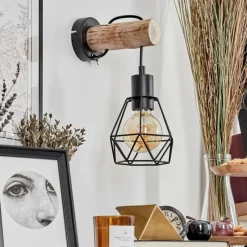 Luminaires Scandinaves-hofstein Applique murale Yaak Écru, Noir, 1 lumière