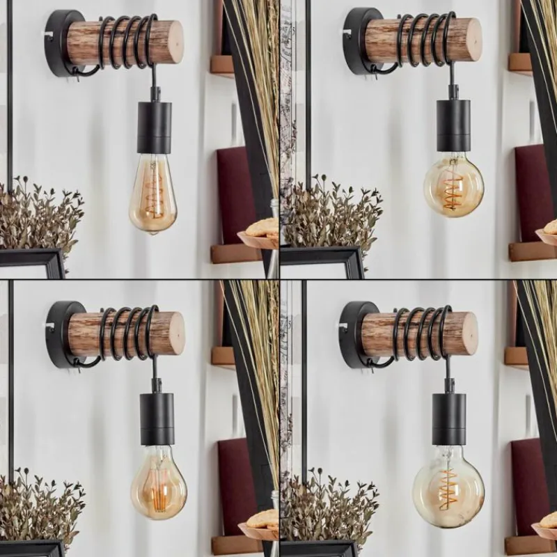 hofstein Applique murale Yaak Écru, Noir, 1 lumière