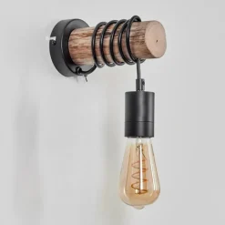 hofstein Applique murale Yaak Écru, Noir, 1 lumière