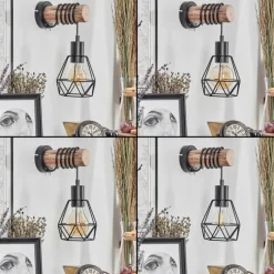 hofstein Applique murale Yaak Écru, Noir, 1 lumière