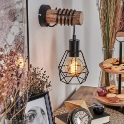 hofstein Applique murale Yaak Écru, Noir, 1 lumière