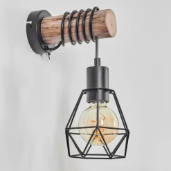 hofstein Applique murale Yaak Écru, Noir, 1 lumière