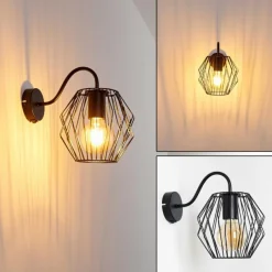 Lampes Vintages & Rétros-hofstein Applique murale Yalmhill Noir, 1 lumière