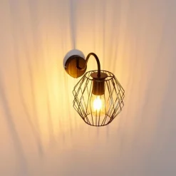 Lampes Vintages & Rétros-hofstein Applique murale Yalmhill Noir, 1 lumière