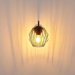 Lampes Vintages & Rétros-hofstein Applique murale Yalmhill Noir, 1 lumière