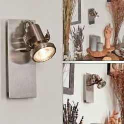 hofstein Applique murale Yometchen LED Nickel mat, 1 lumière