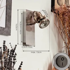 hofstein Applique murale Yometchen LED Nickel mat, 1 lumière