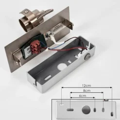 hofstein Applique murale Yometchen LED Nickel mat, 1 lumière