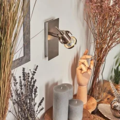 hofstein Applique murale Yometchen LED Nickel mat, 1 lumière