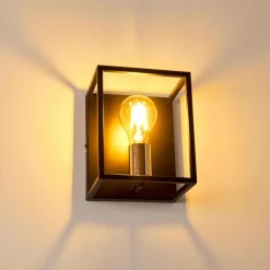 Lampes Vintages & Rétros-hofstein Applique murale Yuhigaoka Cuivre, Noir, 1 lumière