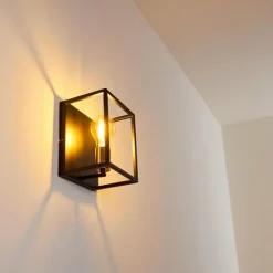 Lampes Vintages & Rétros-hofstein Applique murale Yuhigaoka Cuivre, Noir, 1 lumière