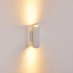 Luminaires Rustiques-hofstein Applique murale Zuoz Blanc, 2 lumières