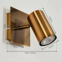 hofstein Applique murale Zuoz Vieux laiton, 1 lumière