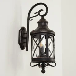 Luminaires Rustiques-hofstein Applique murale Zurich Brun, Couleur bois, 3 lumières