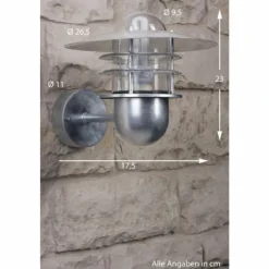 Luminaires Nordlux Applique Nordlux Agger Acier inoxydable, Transparent, 1 lumière