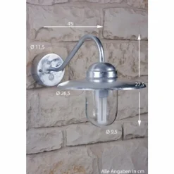 Luminaires Nordlux Applique Nordlux Luxembourg Acier inoxydable, Transparent, Zingué, 1 lumière, Détecteur de mouvement