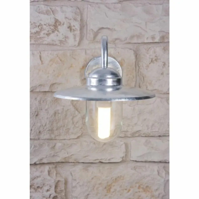 Luminaires Nordlux Applique Nordlux Luxembourg Acier inoxydable, Transparent, Zingué, 1 lumière, Détecteur de mouvement