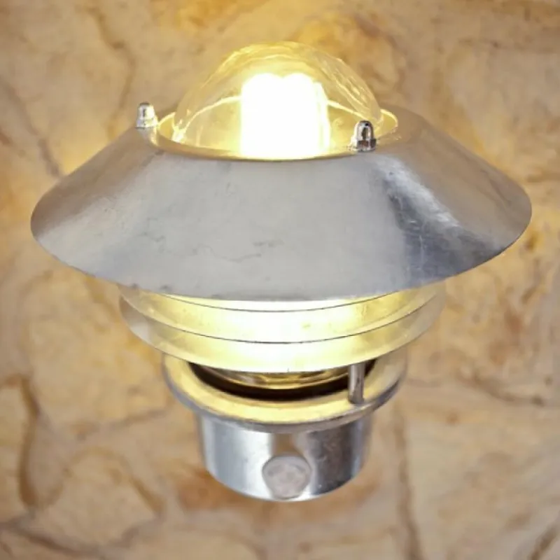 Luminaires Nordlux Applique Nordlux Vejers Acier inoxydable, Transparent, Zingué, 1 lumière, Détecteur de mouvement