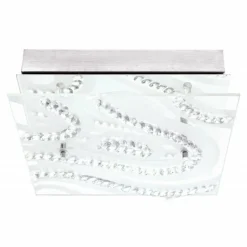 Luminaires Eglo Applique ou plafonnier Eglo VERDESCA LED Chrome, Aspect cristal, 4 lumières* Éclairage Led