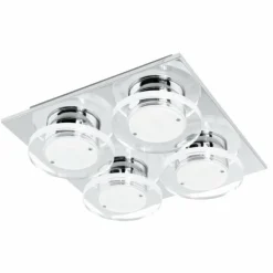 Luminaires Eglo Applique ou plafonnier Eglo CISTERNO LED Chrome, 4 lumières* Éclairage Led