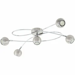 Luminaires Eglo Applique ou plafonnier Eglo LOCANDA Nickel mat, 5 lumières* Plafonniers