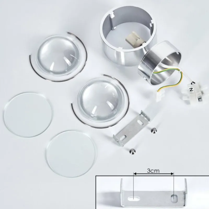 hofstein Applique Sapri Argenté, 1 lumière