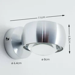 hofstein Applique Sapri Argenté, 1 lumière