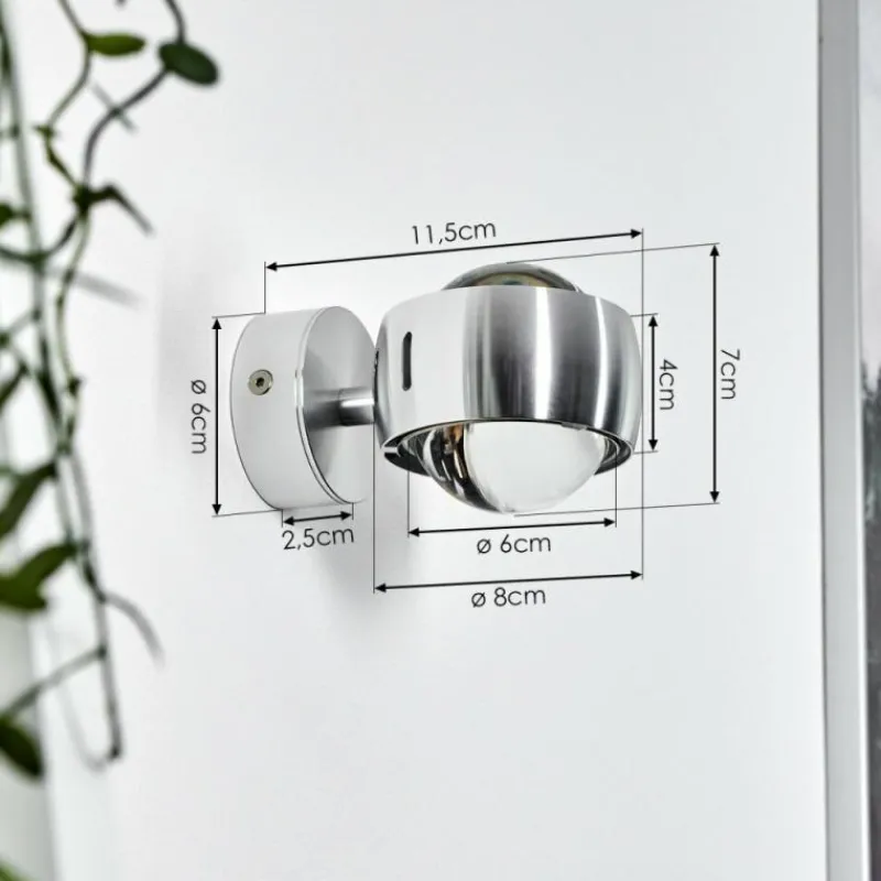 hofstein Applique Sapri Argenté, 1 lumière