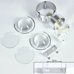 hofstein Applique Sapri Argenté, 1 lumière