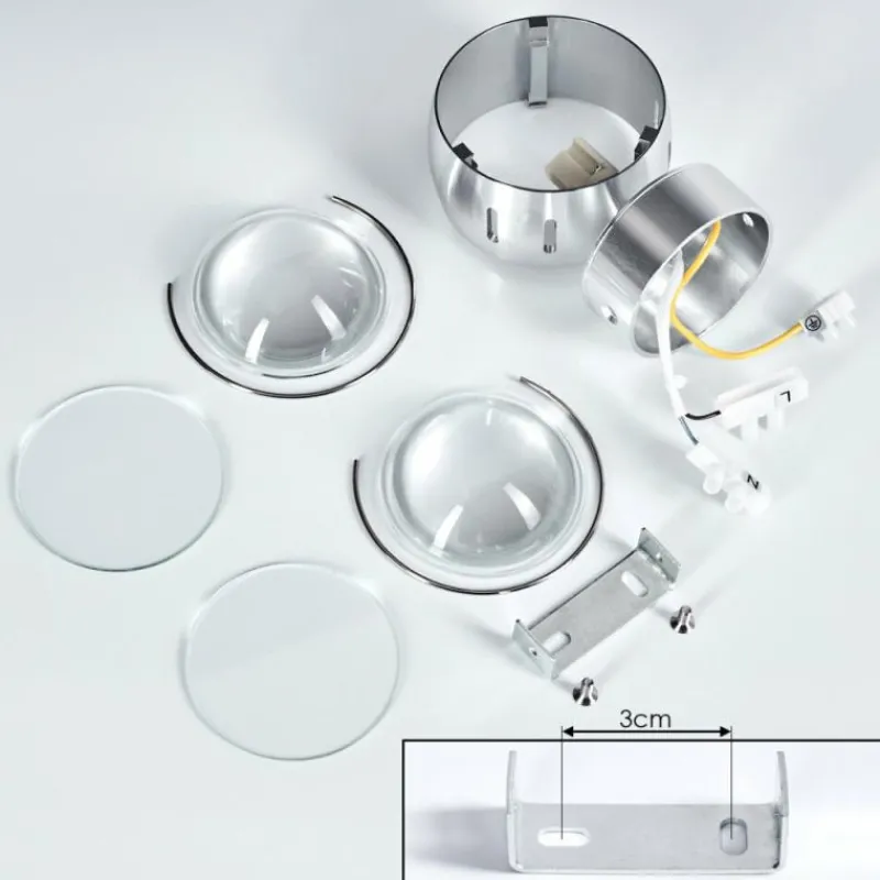 hofstein Applique Sapri Argenté, 1 lumière