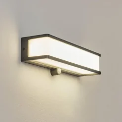 hofstein applique solaire Burseryd LED Anthracite, 1 lumière, Détecteur de mouvement
