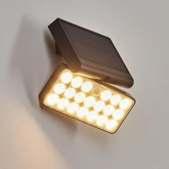 hofstein applique solaire Estampes LED Anthracite, 1 lumière, Détecteur de mouvement