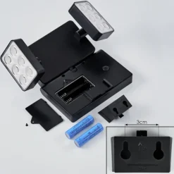 hofstein applique solaire Estampes LED Anthracite, 1 lumière, Détecteur de mouvement