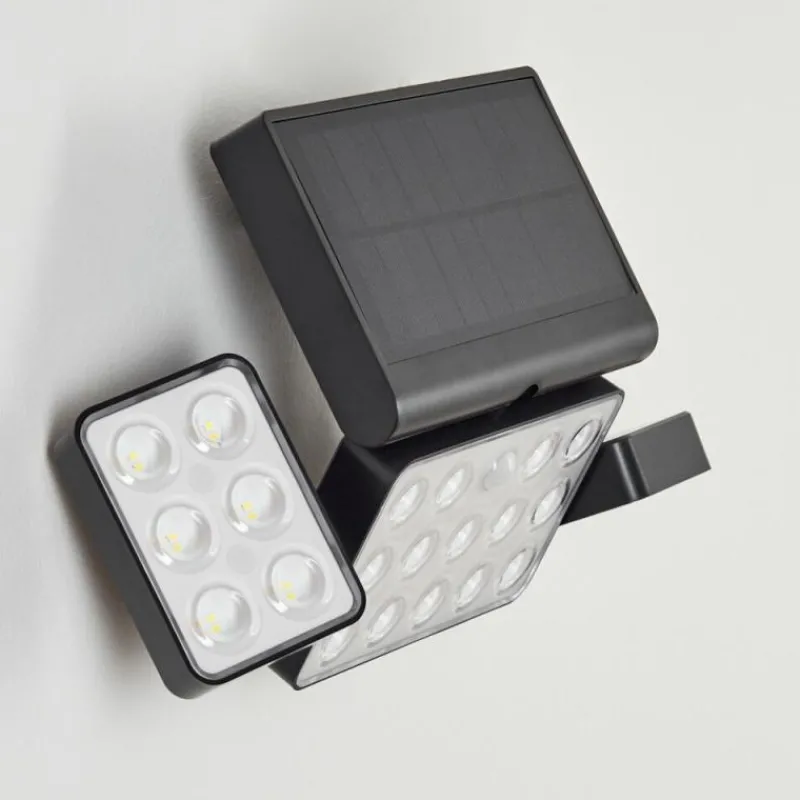 hofstein applique solaire Estampes LED Anthracite, 1 lumière, Détecteur de mouvement