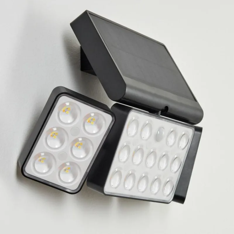 hofstein applique solaire Estampes LED Anthracite, 1 lumière, Détecteur de mouvement