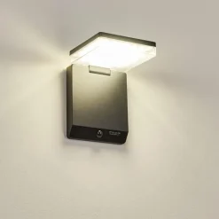 hofstein applique solaire Lonquimai LED Noir, 1 lumière, Détecteur de mouvement