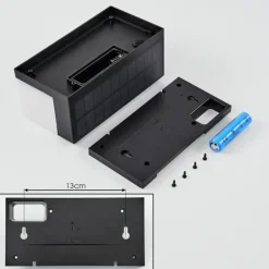 hofstein applique solaire Malalhue LED Noir, 1 lumière, Détecteur de mouvement