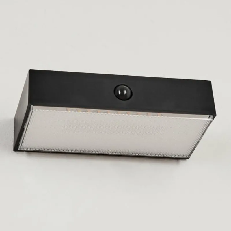 hofstein applique solaire Seilhac LED Noir, 1 lumière, Détecteur de mouvement