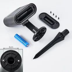 hofstein applique solaire Usmagama LED Noir, 1 lumière, Détecteur de mouvement