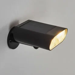 hofstein applique solaire Usmagama LED Noir, 1 lumière, Détecteur de mouvement