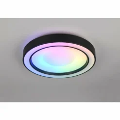 Luminaires Reality Arco Plafonnier LED Noir, 1 lumière, Télécommandes, Changeur de couleurs* Éclairage Led