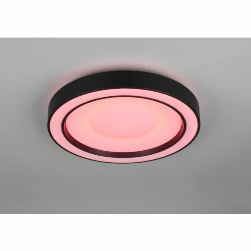 Luminaires Reality Arco Plafonnier LED Noir, 1 lumière, Télécommandes, Changeur de couleurs* Éclairage Led